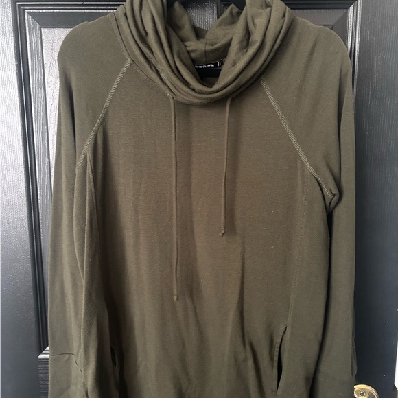 Pink Clover Green Cowl Neck Sweater Relaxed Fit - Picture 1 of 4